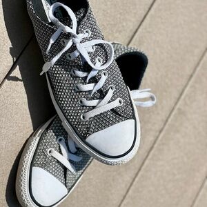 Converse Womens Madison Ox Sneakers Shoes Black White 556831F Low Top Lace Up 9